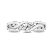 Load image into Gallery viewer, Hallmark Fine Jewelry Eternal Connection Promise Ring in Sterling Silver with Diamonds
