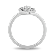 Load image into Gallery viewer, Hallmark Fine Jewelry Medium Heartbeat Promise Ring in Sterling Silver with Diamonds
