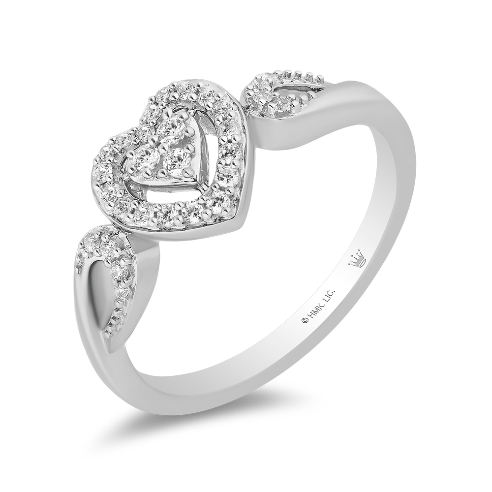 Hallmark Fine Jewelry Heart’s Desire Promise Ring in Sterling Silver with Diamonds