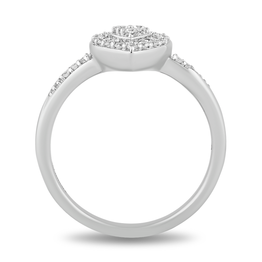 Hallmark Fine Jewelry With All My Heart Promise Ring in Sterling Silver with Diamonds