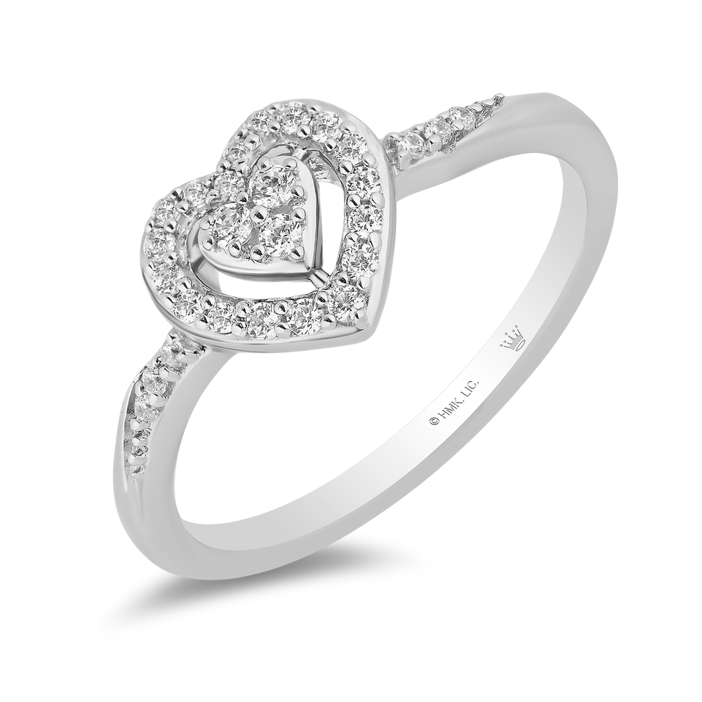 Hallmark Fine Jewelry With All My Heart Promise Ring in Sterling Silver with Diamonds