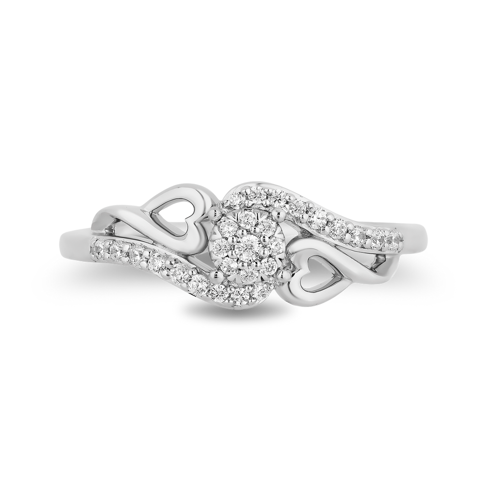 Hallmark Fine Jewelry Open Heart Diamond Promise Ring in Sterling Silver