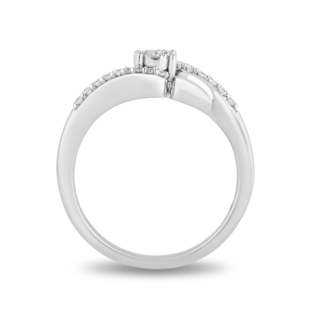 Hallmark Fine Jewelry Open Heart Diamond Promise Ring in Sterling Silver