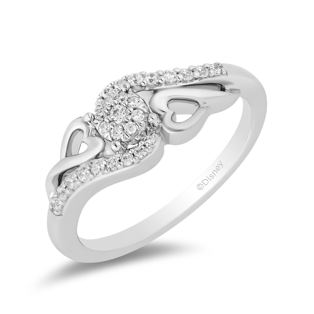 Hallmark Fine Jewelry Open Heart Diamond Promise Ring in Sterling Silver
