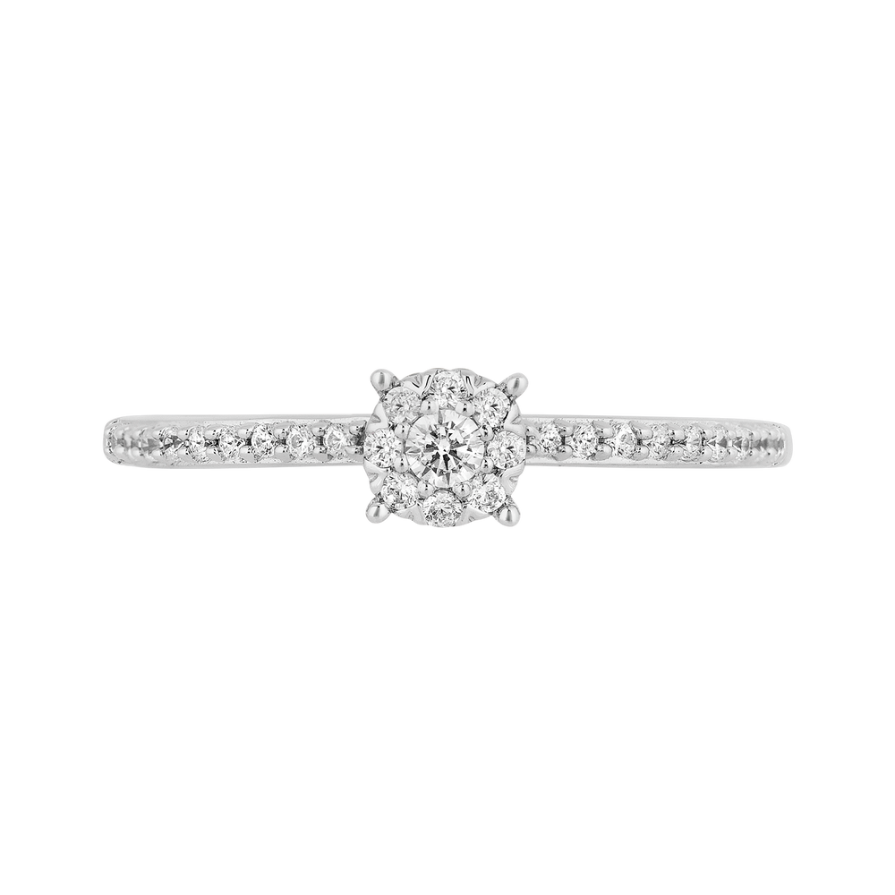 Hallmark Fine Jewelry Eternity Promise Ring in Sterling Silver and 14K