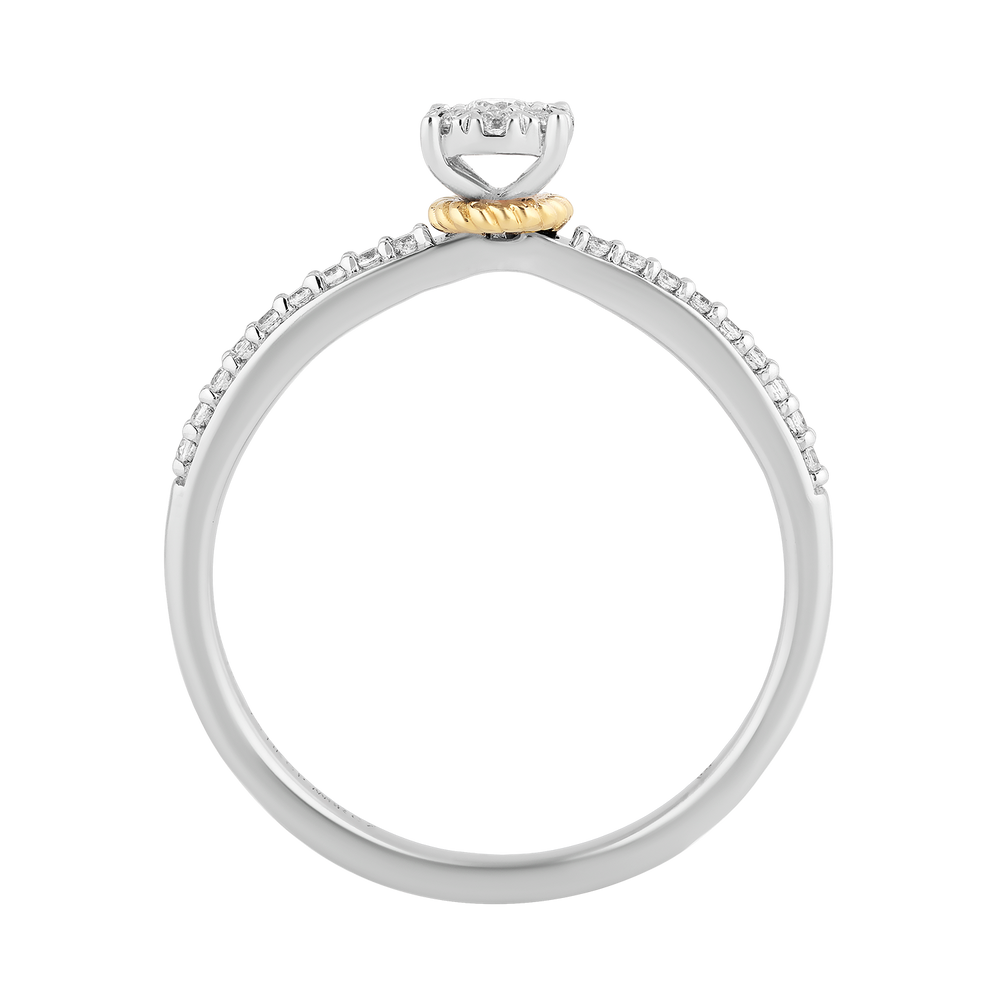 Hallmark Fine Jewelry Eternity Promise Ring in Sterling Silver and 14K Yellow Gold