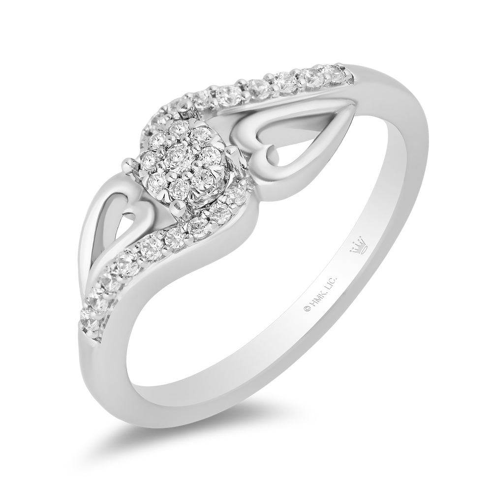 Hallmark Fine Jewelry Melted Heart Diamond Promise Ring in Sterling Silver