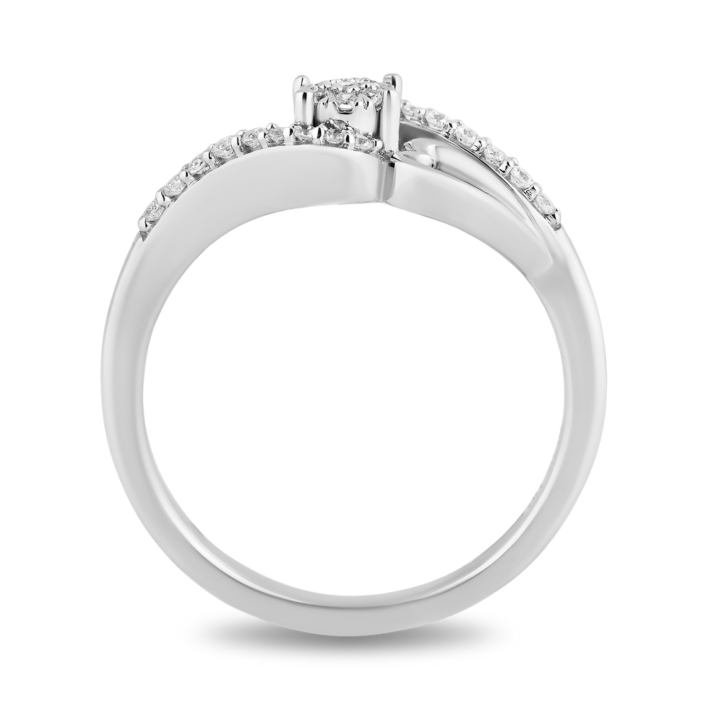 Hallmark Fine Jewelry Melted Heart Diamond Promise Ring in Sterling Silver