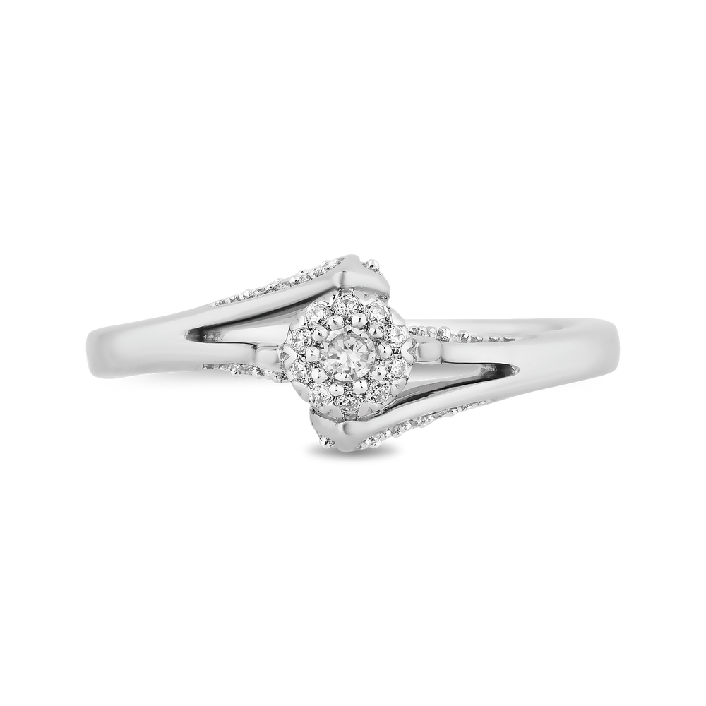 Hallmark Fine Jewelry Minimalist Diamond Promise Ring in Sterling Silver