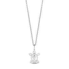 Load image into Gallery viewer, Hallmark Fine Jewerly Classic Turtle Pendant in Sterling Silver with Accent Diamonds

