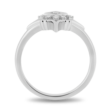 Load image into Gallery viewer, Hallmark Fine Jewelry Lace North Star Ring in Sterling Silver with Diamonds
