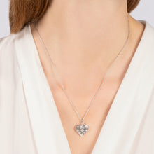 Load image into Gallery viewer, Hallmark Fine Jewelry Superstar Heart Pendant in Sterling Silver with Diamond
