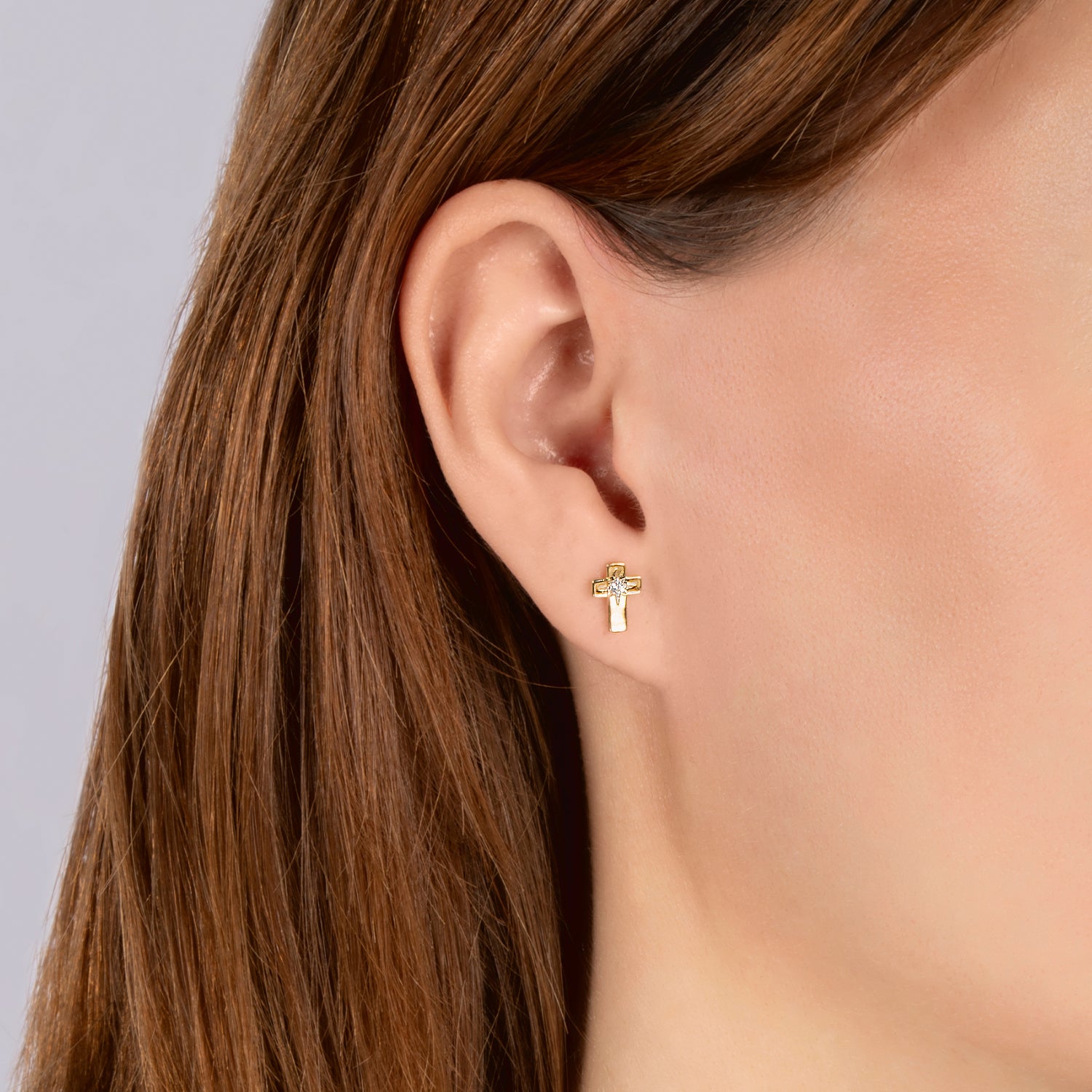 Buy Sarah Stainless Steel Cross Dangle Huggie Hinged Hoop Stud Earrings for  Men and Women at Amazonin