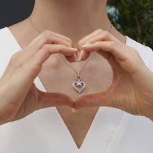 Load image into Gallery viewer, Hallmark Fine Jewelry Large Diamond Follow Your Heart Pendant in Sterling Silver
