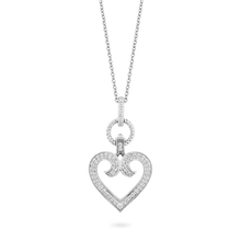 Load image into Gallery viewer, Hallmark Fine Jewelry Heart Diamond Pendant in Sterling Silver With 1/3 CTTW View 1
