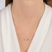 Load image into Gallery viewer, Hallmark Fine Jewelry Modern Infinity Pendant in Sterling Silver with Diamond Accents
