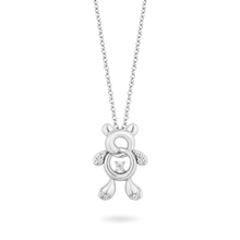 Load image into Gallery viewer, Hallmark Fine Jewelry Tiny Teddy bear Diamond Pendant in Sterling Silver View 1

