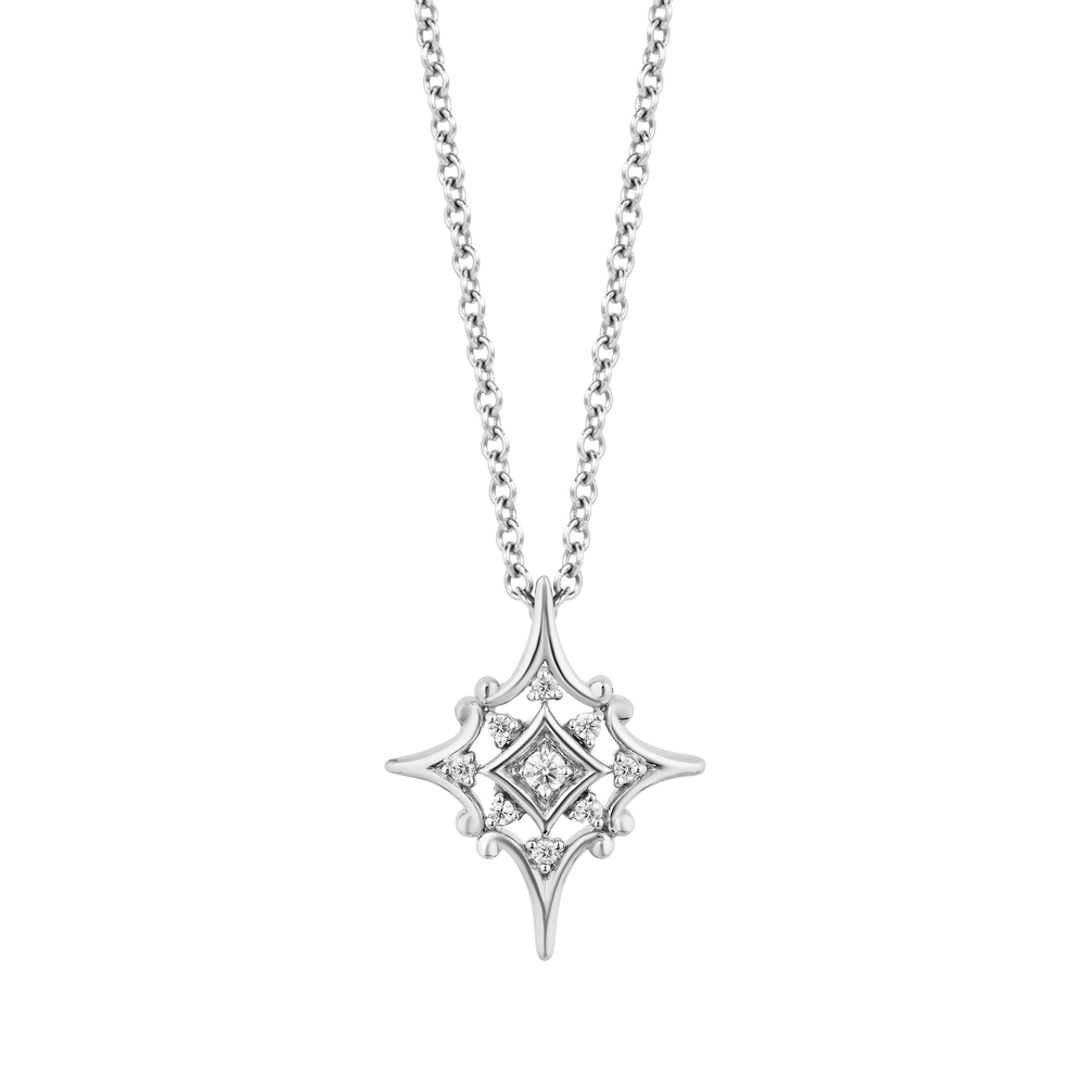 Hallmark Fine Jewelry Filigree Shining Star Diamond Pendant in Sterling Silver View 1