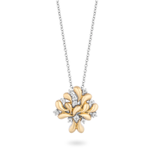 Load image into Gallery viewer, Hallmark Fine Jewelry Family Tree Diamond Pendant in Sterling Silver &amp; Yellow Gold View 1
