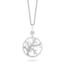 Load image into Gallery viewer, Hallmark Fine Jewelry Medallion Tree of Life Diamond Pendant in Sterling Silver View 1
