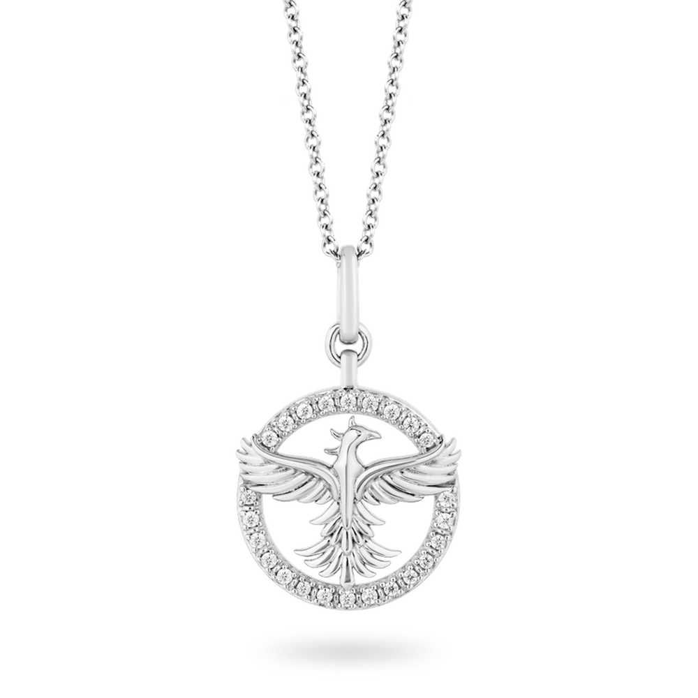 Hallmark Fine Jewelry Phoenix Diamond Pendant in Sterling Silver View 1