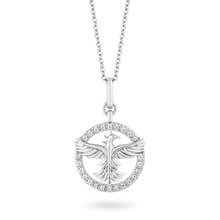 Load image into Gallery viewer, Hallmark Fine Jewelry Phoenix Diamond Pendant in Sterling Silver View 1
