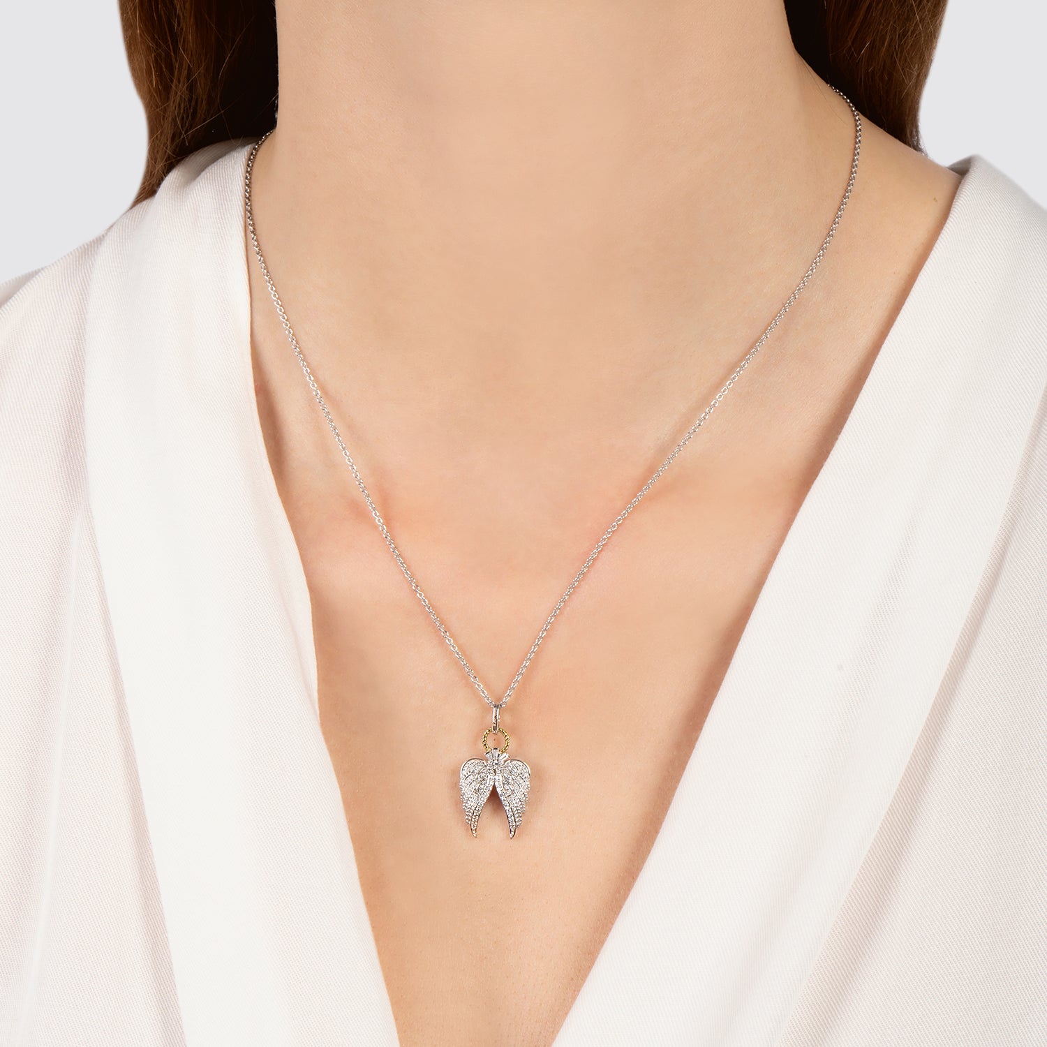 Sparkling Angel Wing Necklace – Prime Adore