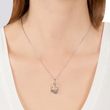 Load image into Gallery viewer, Hallmark Fine Jewelry Sloth Love Pendant in Sterling Silver with Champagne &amp; White Diamonds

