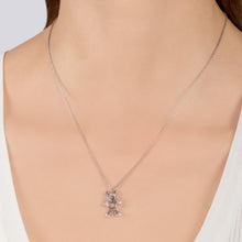 Load image into Gallery viewer, Hallmark Fine Jewelry Tiny Teddybear Pendant in Sterling Silver with 1/10 Cttw of Diamonds
