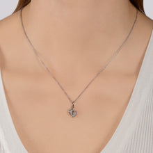 Load image into Gallery viewer, Hallmark Fine Jewelry Baby Feet Pendant in Sterling Silver with 1/10 Cttw of Diamonds

