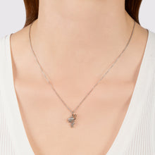 Load image into Gallery viewer, Hallmark Fine Jewelry Flamingo Family Pendant in Sterling Silver with Diamonds
