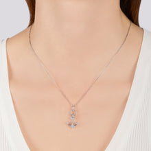 Load image into Gallery viewer, Hallmark Fine Jewelry Large Anchor Pendant in Sterling Silver with Diamonds
