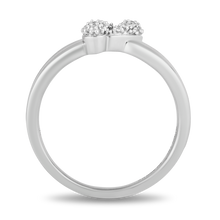 Load image into Gallery viewer, Hallmark Fine Jewelry Modern Twist Diamond Ring in Sterling Silver Diamonds View 1

