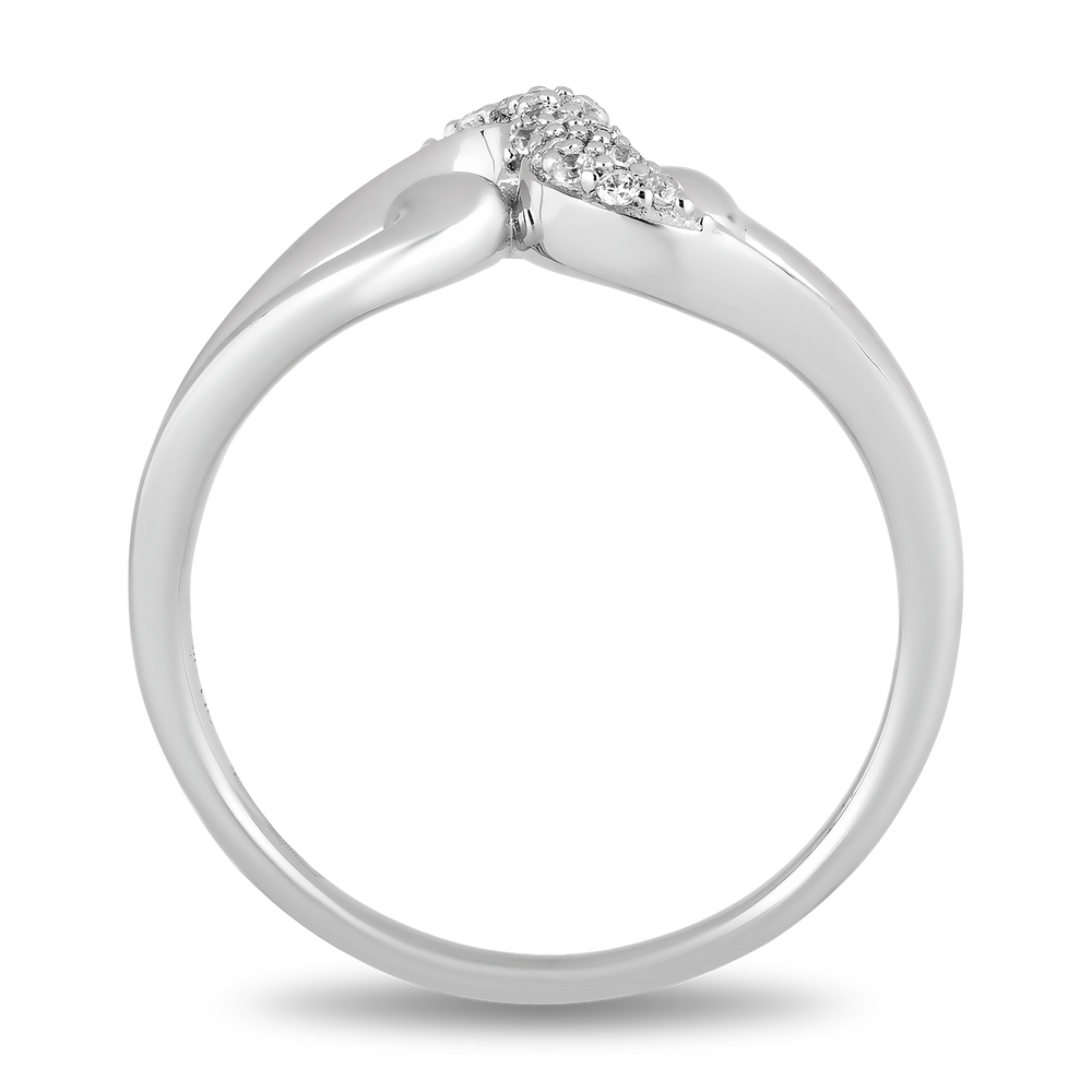 Hallmark Fine Jewelry Embracing Hearts Diamond Ring in Sterling Silver Diamonds View 1