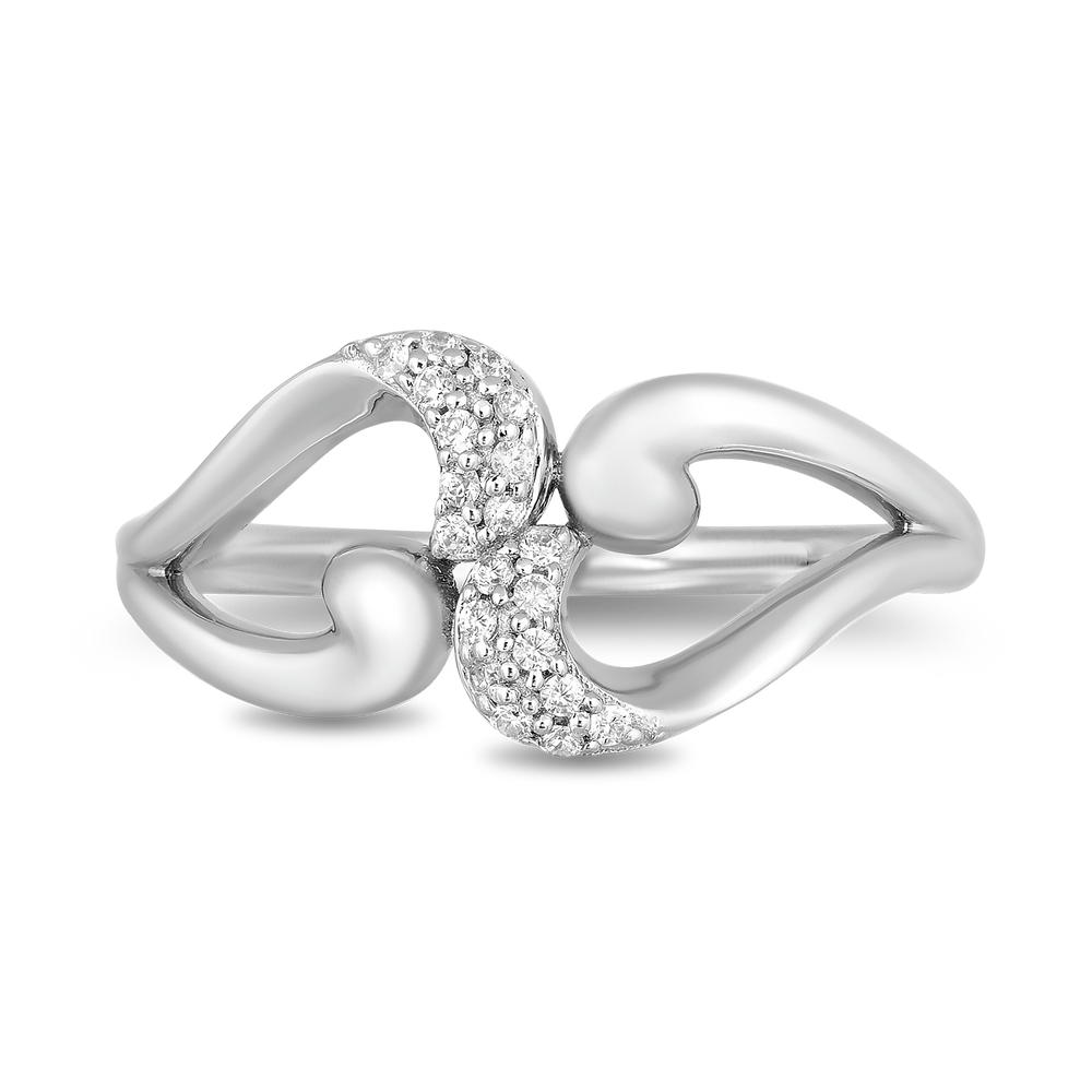 Hallmark Fine Jewelry Embracing Hearts Diamond Ring in Sterling Silver Diamonds View 1