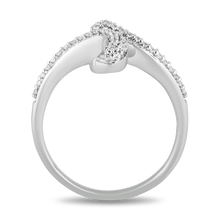 Load image into Gallery viewer, Hallmark Fine Jewelry Abstract Infinity Diamond Ring in Sterling Silver View 1
