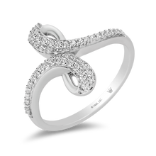 Load image into Gallery viewer, Hallmark Fine Jewelry Abstract Infinity Diamond Ring in Sterling Silver View 1
