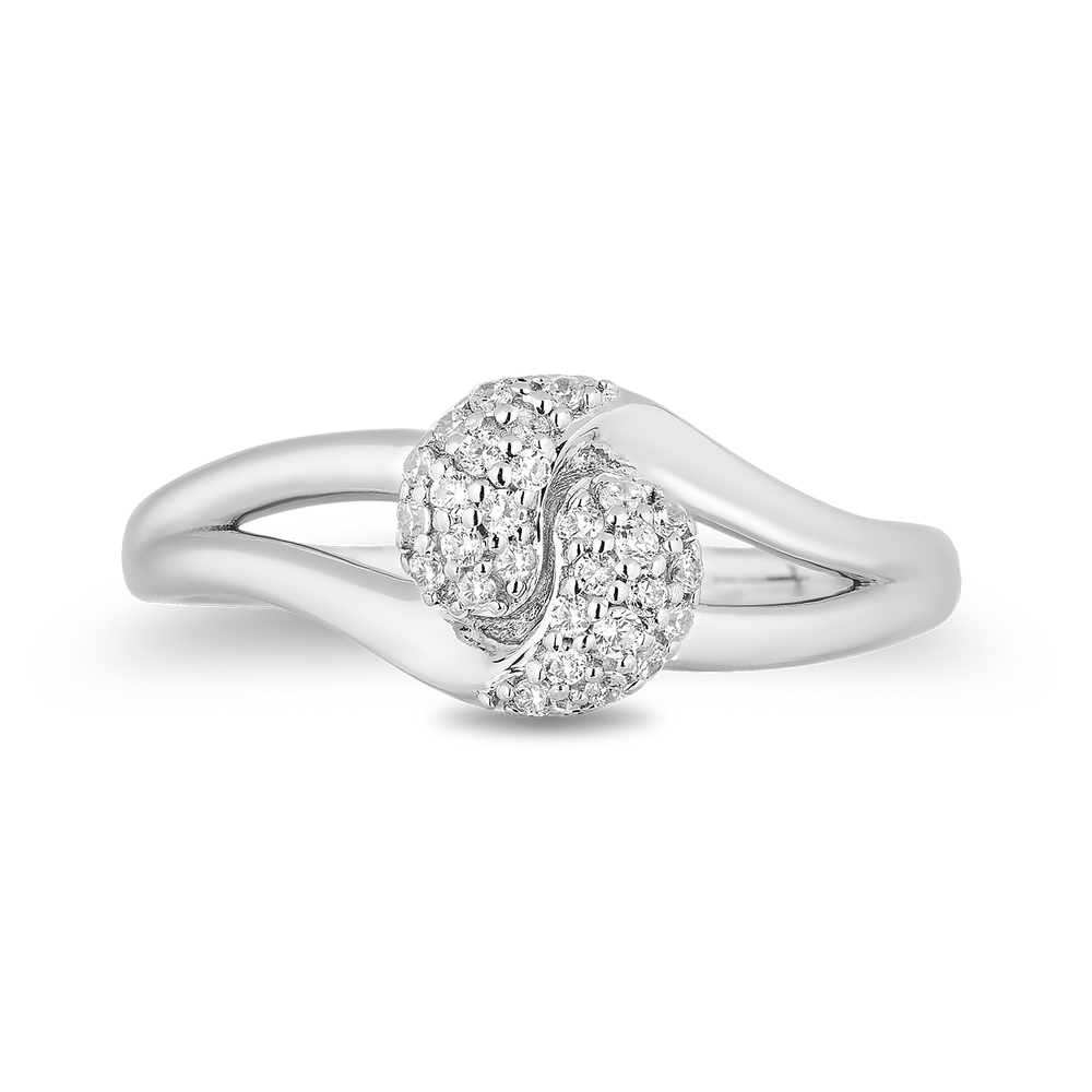 Hallmark Fine Jewelry Loving Embrace Diamond Ring in Sterling Silver View 1