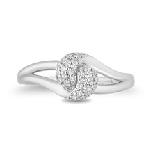 Load image into Gallery viewer, Hallmark Fine Jewelry Loving Embrace Diamond Ring in Sterling Silver View 1
