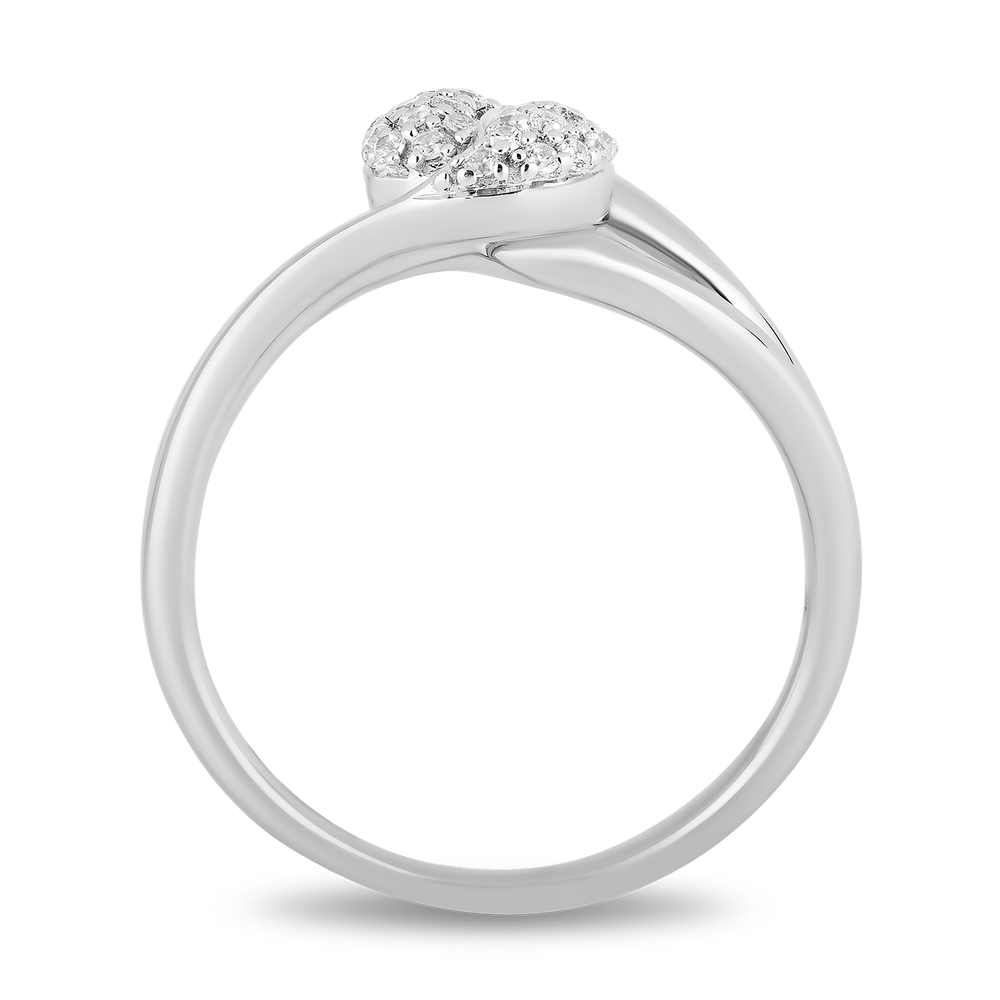 Hallmark Fine Jewelry Loving Embrace Diamond Ring in Sterling Silver View 1