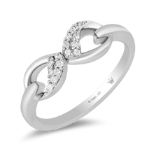 Load image into Gallery viewer, Hallmark Fine Jewelry Contemporary Infinity Diamond Ring in Sterling Silver View 1
