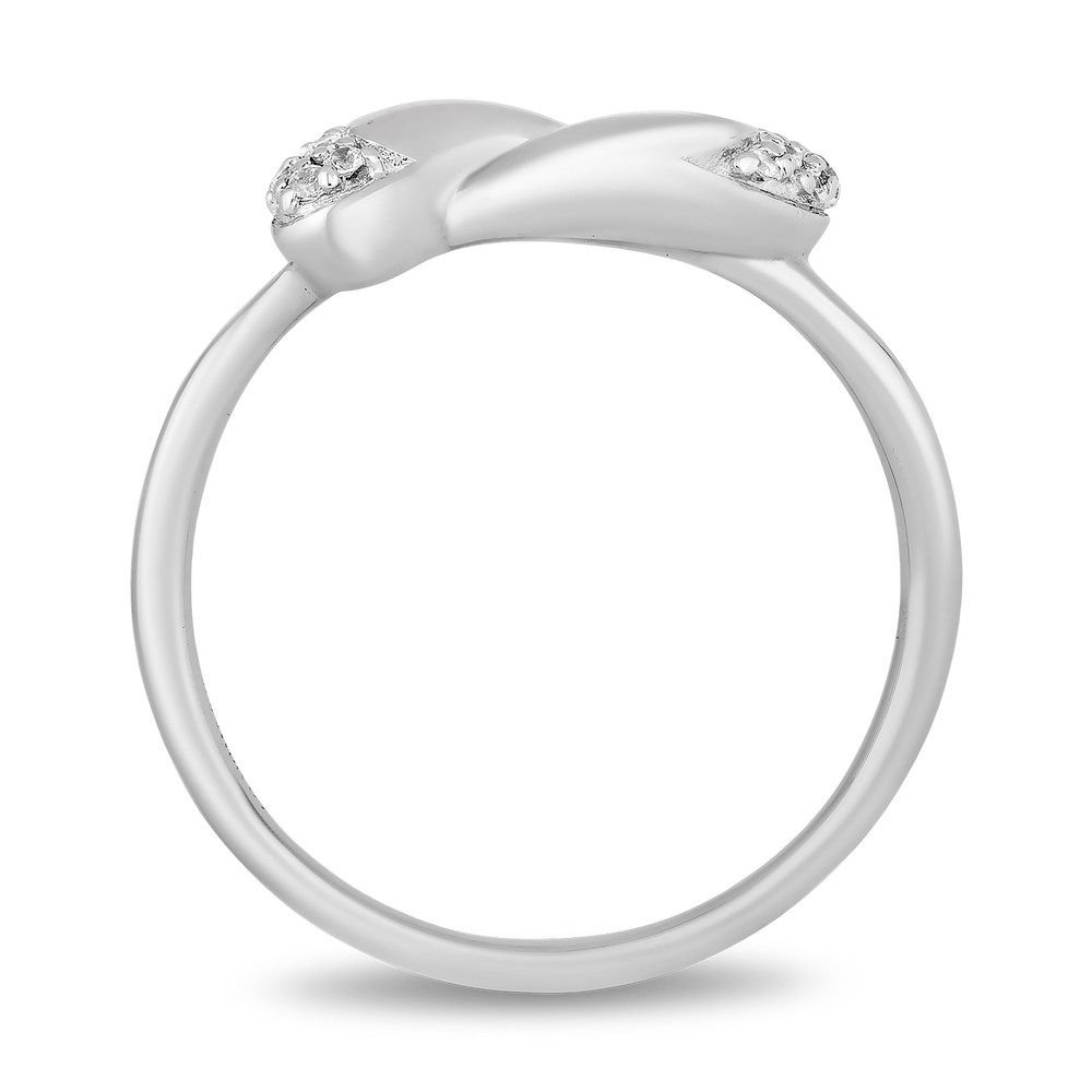 Hallmark Fine Jewelry Modern Wrap Diamond Ring in Sterling Silver View 1