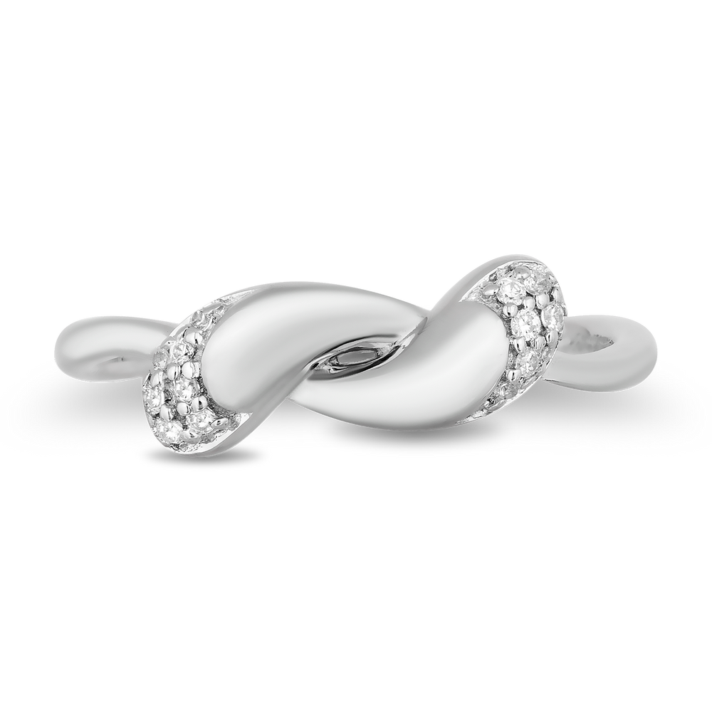 Hallmark Fine Jewelry Modern Wrap Diamond Ring in Sterling Silver View 1