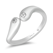Load image into Gallery viewer, Hallmark Fine Jewelry Curvy Teardrop Diamond Ring in Sterling Silver View 1
