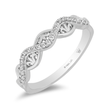 Load image into Gallery viewer, Hallmark Fine Jewelry Filigree Twist Stack Diamond Ring in Sterling Silver View 1
