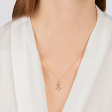 Load image into Gallery viewer, Hallmark Fine Jewelry Minimalist Anchor Pendant in 14K Yellow Gold with Diamond
