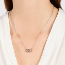 Load image into Gallery viewer, Hallmark Fine Jewelry Peace and Love Necklace in Sterling Silver with Diamond Accents
