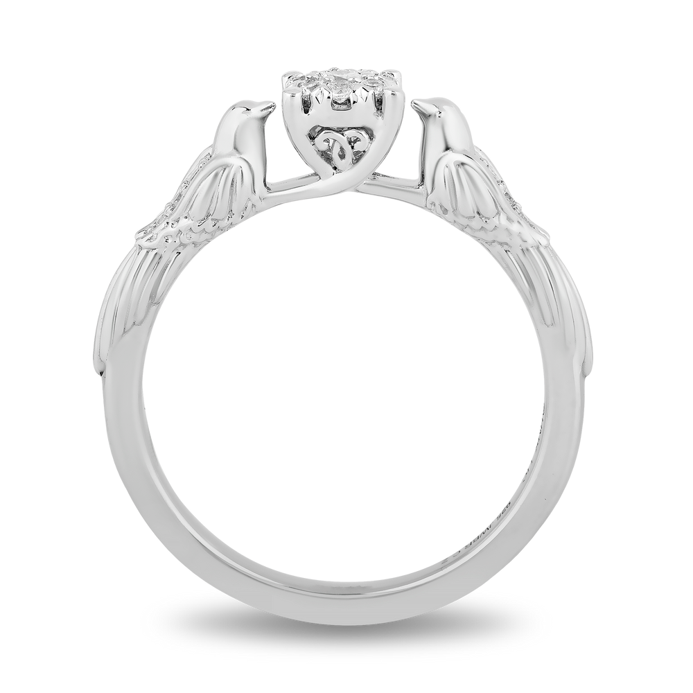 Hallmark Fine Jewelry Lovebird Diamond Promise Ring in Sterling Silver
