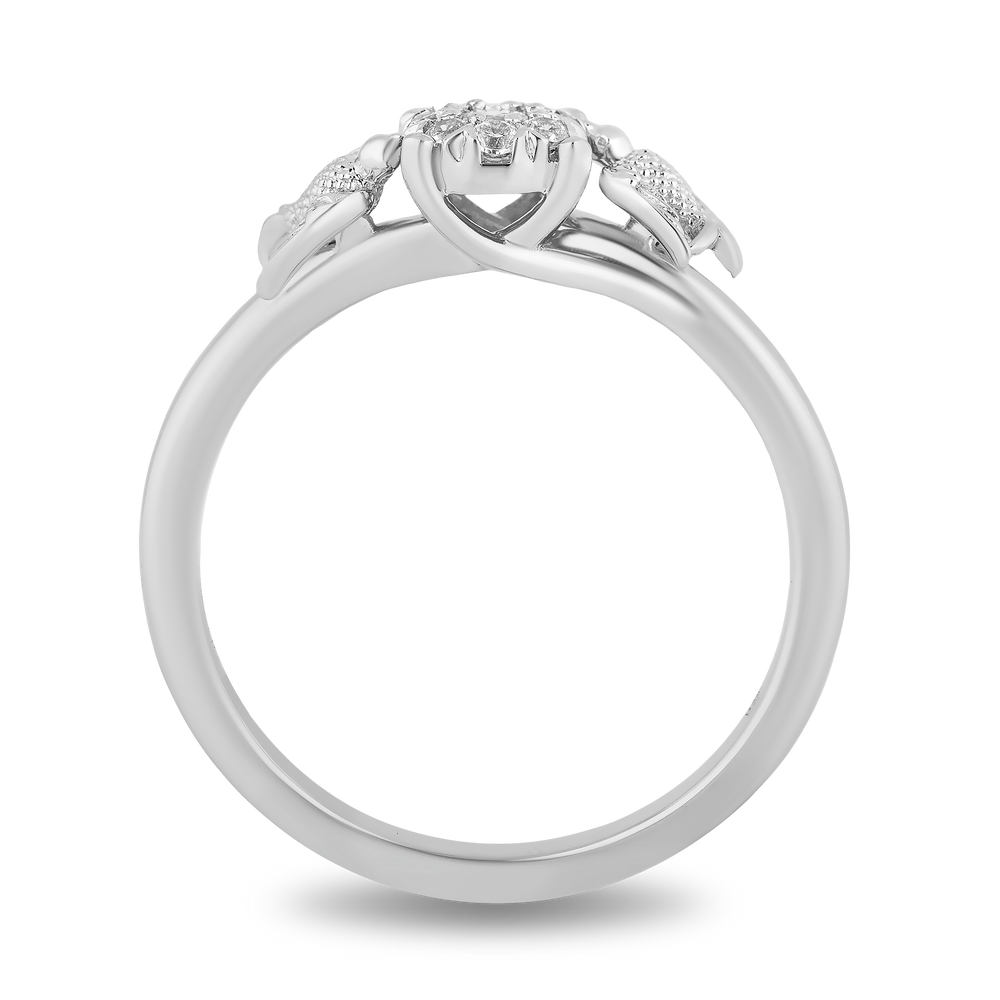 Hallmark Fine Jewelry Antique Style Swallow Diamond Promise Ring in Sterling Silver