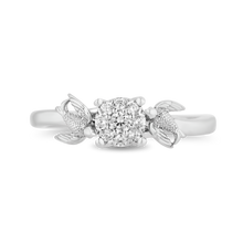 Load image into Gallery viewer, Hallmark Fine Jewelry Antique Style Swallow Diamond Promise Ring in Sterling Silver
